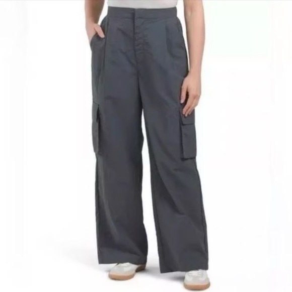 Anthropologie Pants - WILO The Label Wide Leg Cargo Pant Gray sz M Australian Brand Anthropologie
